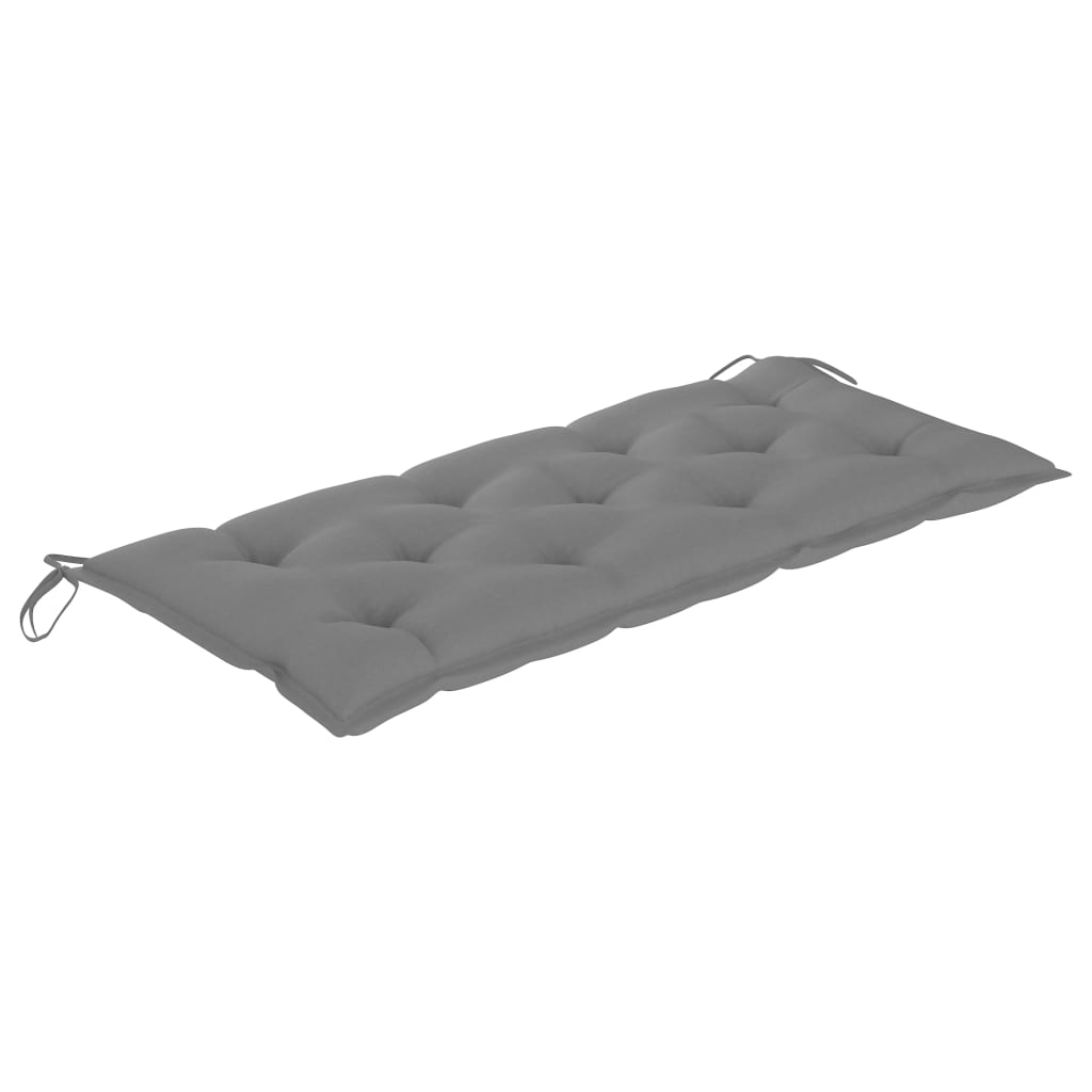 Tuinbank Inklapbaar Met Kussen 118 Cm Bamboe 120 x 50 x 7 cm Grijs
