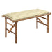 Tuinbank Inklapbaar Met Kussen 118 Cm Bamboe 120 x 50 x 7 cm Crème