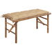 Tuinbank Inklapbaar Met Kussen 118 Cm Bamboe 120 x 50 x 7 cm Beige