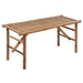 Tuinbank Inklapbaar Met Kussen 118 Cm Bamboe 120 x 50 x 7 cm Beige