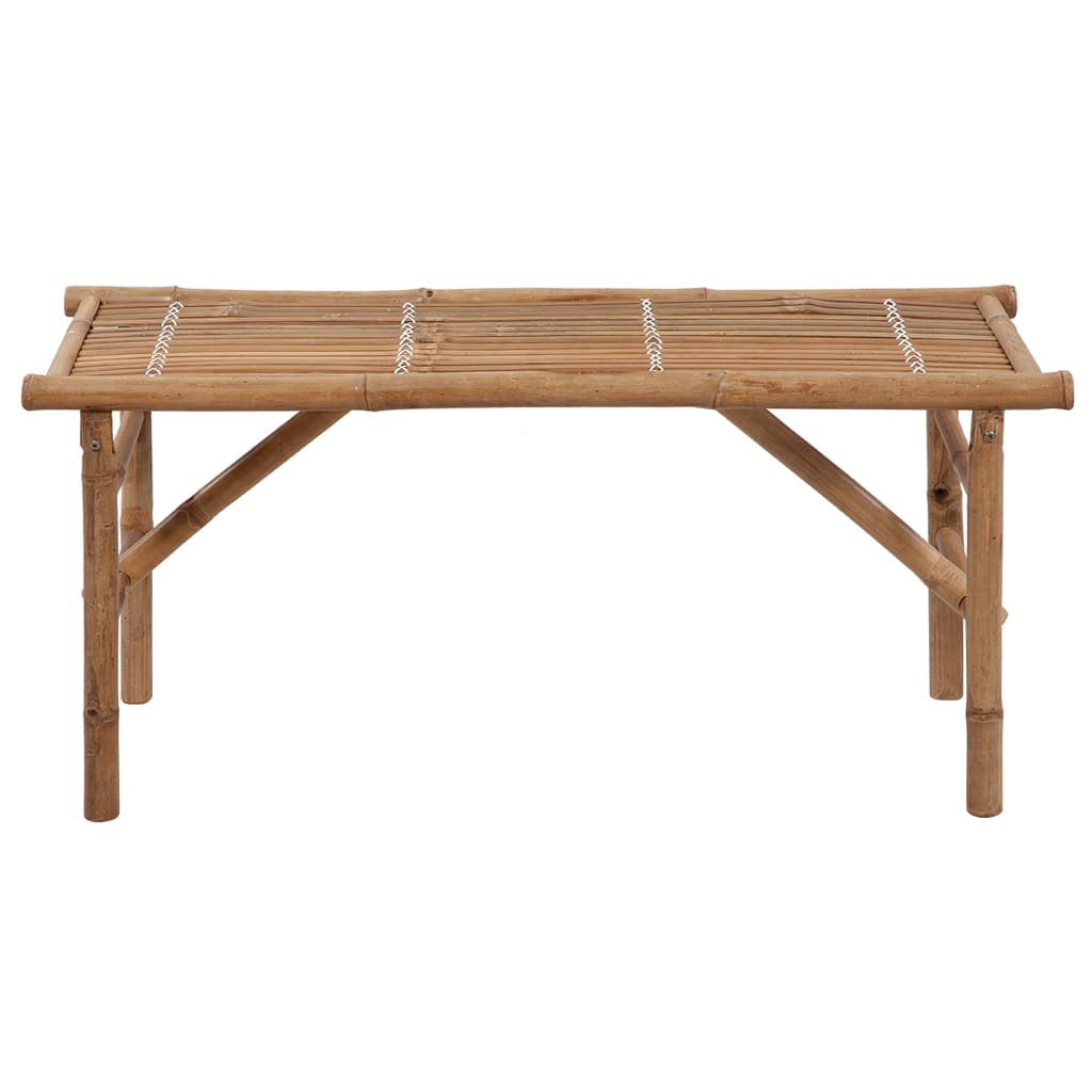 Tuinbank Inklapbaar Met Kussen 118 Cm Bamboe 120 x 50 x 7 cm Beige