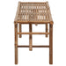 Tuinbank Inklapbaar Met Kussen 118 Cm Bamboe 120 x 50 x 7 cm Beige