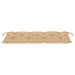 Tuinbank Inklapbaar Met Kussen 118 Cm Bamboe 120 x 50 x 7 cm Beige