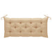 Tuinbank Inklapbaar Met Kussen 118 Cm Bamboe 120 x 50 x 7 cm Beige