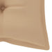 Tuinbank Inklapbaar Met Kussen 118 Cm Bamboe 120 x 50 x 7 cm Beige
