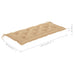 Tuinbank Inklapbaar Met Kussen 118 Cm Bamboe 120 x 50 x 7 cm Beige