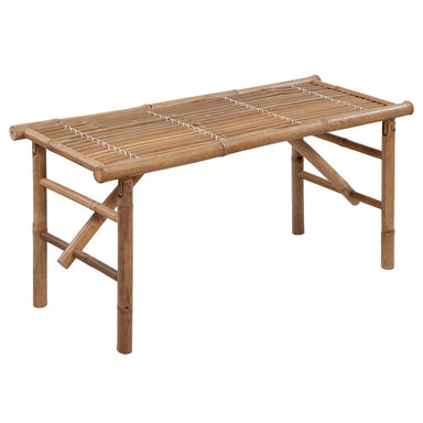 Tuinbank Inklapbaar Met Kussen 118 Cm Bamboe 120 x 50 x 7 cm koningsblauw