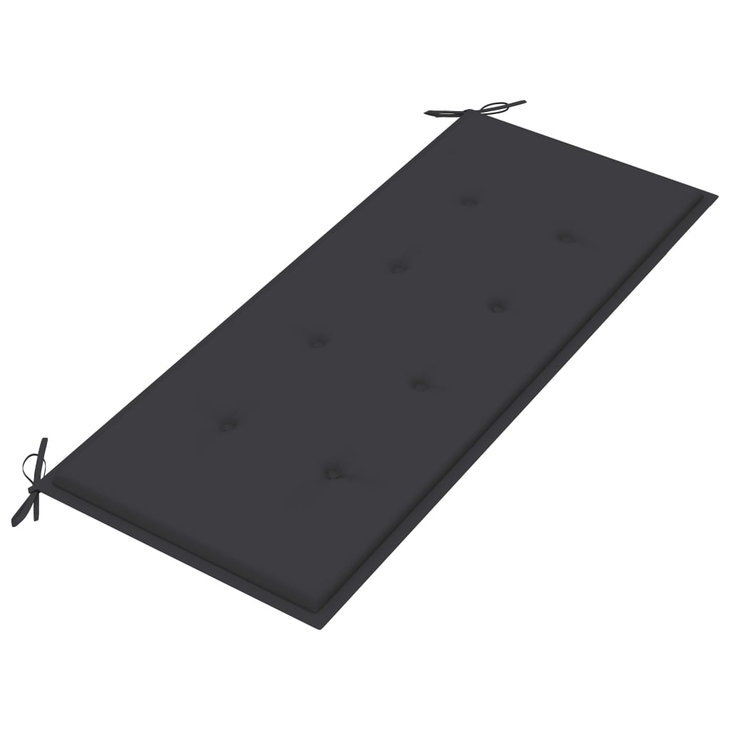 Tuinbank Met Kussen 120 Cm Bamboe 120 x 50 x 4 cm Antraciet