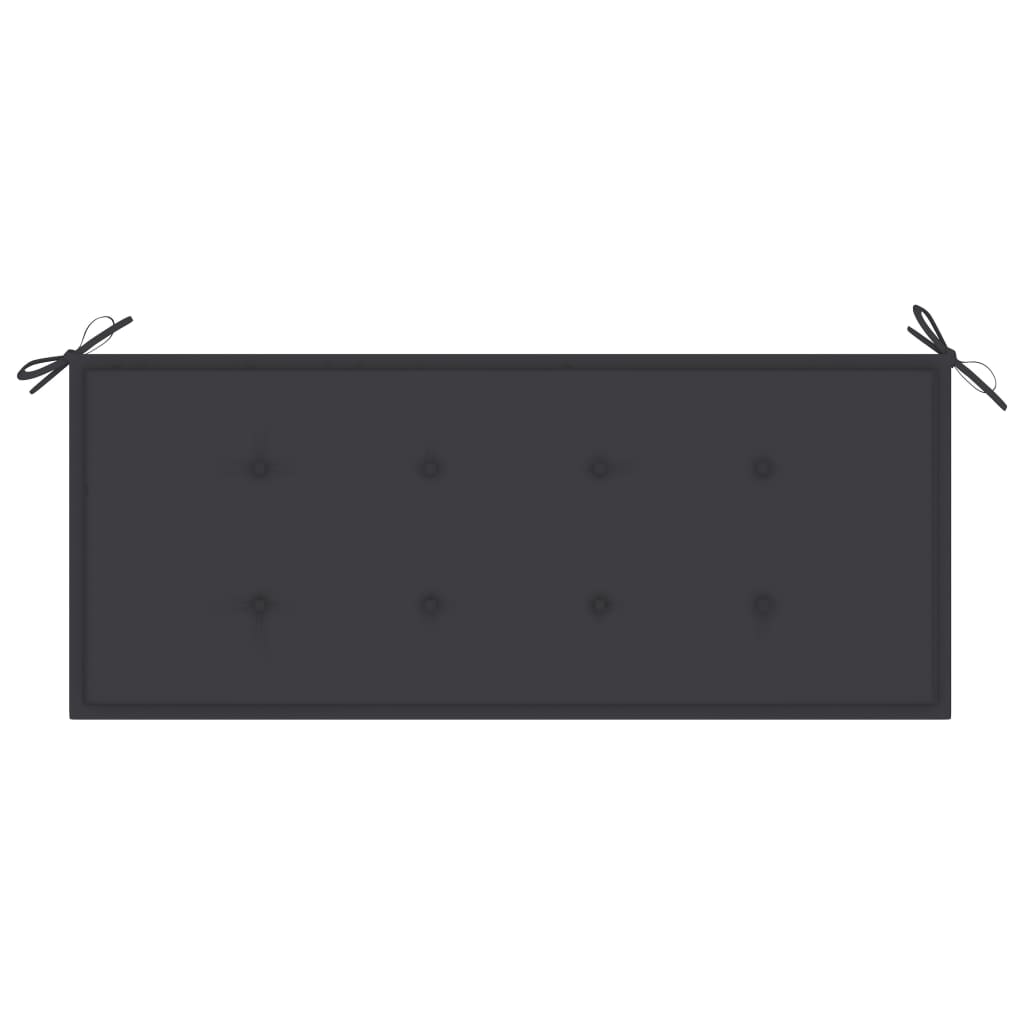 Tuinbank Met Kussen 120 Cm Bamboe 120 x 50 x 4 cm Antraciet