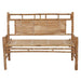 Tuinbank Met Kussen 120 Cm Bamboe 120 x 50 x 4 cm Crème