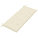 Tuinbank Met Kussen 120 Cm Bamboe 120 x 50 x 4 cm Crème