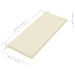 Tuinbank Met Kussen 120 Cm Bamboe 120 x 50 x 4 cm Crème