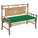 Tuinbank Met Kussen 120 Cm Bamboe 120 x 50 x 4 cm Groen