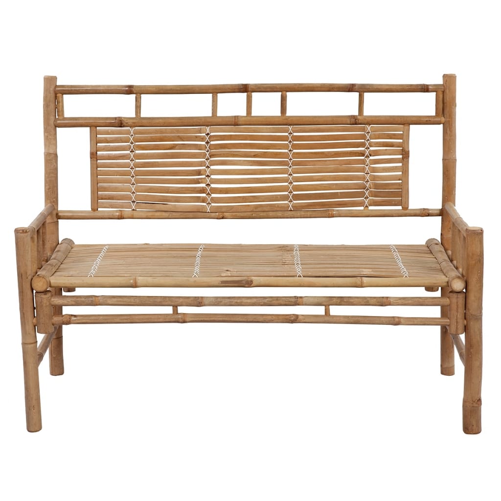 Tuinbank Met Kussen 120 Cm Bamboe 120 x 50 x 4 cm koningsblauw