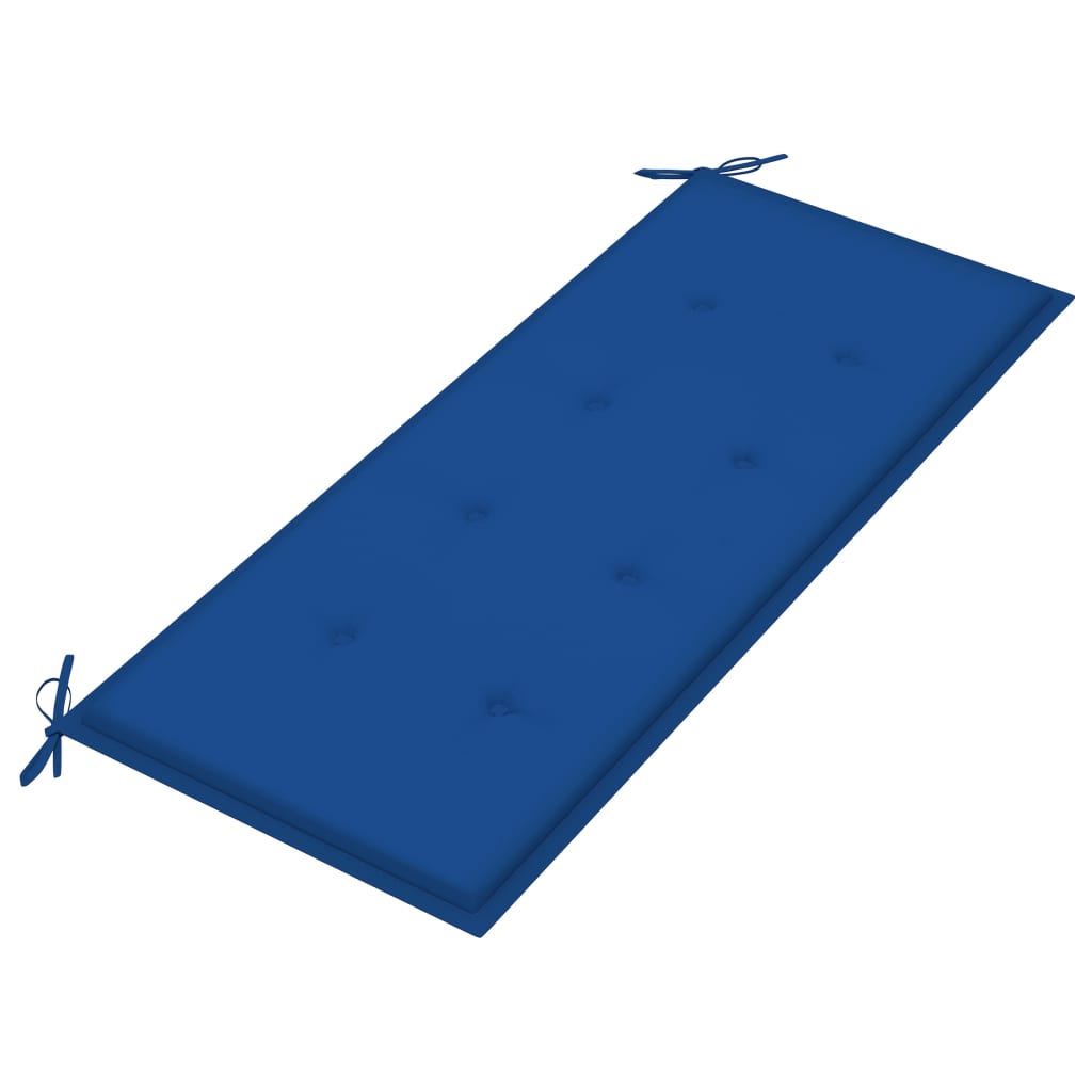 Tuinbank Met Kussen 120 Cm Bamboe 120 x 50 x 4 cm koningsblauw