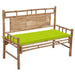 Tuinbank met kussen 120 cm bamboe