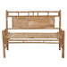 Tuinbank Met Kussen 120 Cm Bamboe 120 x 50 x 4 cm Grijs ruitpatroon