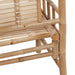 Tuinbank Met Kussen 120 Cm Bamboe 120 x 50 x 4 cm Grijs ruitpatroon