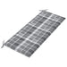 Tuinbank Met Kussen 120 Cm Bamboe 120 x 50 x 4 cm Grijs ruitpatroon