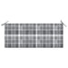 Tuinbank Met Kussen 120 Cm Bamboe 120 x 50 x 4 cm Grijs ruitpatroon