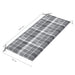 Tuinbank Met Kussen 120 Cm Bamboe 120 x 50 x 4 cm Grijs ruitpatroon