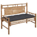 Tuinbank Met Kussen 120 Cm Bamboe 120 x 50 x 7 cm Antraciet