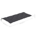 Tuinbank Met Kussen 120 Cm Bamboe 120 x 50 x 7 cm Antraciet