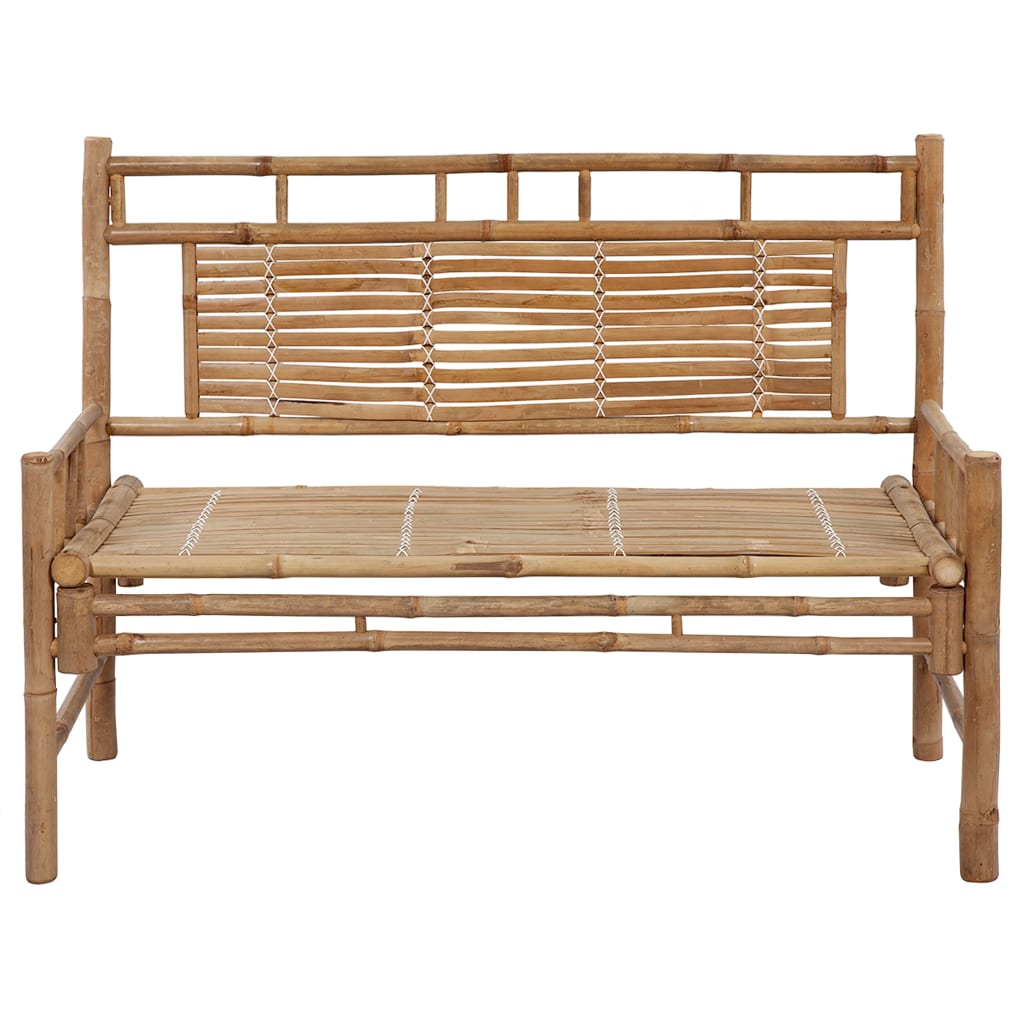 Tuinbank Met Kussen 120 Cm Bamboe 120 x 50 x 7 cm Antraciet