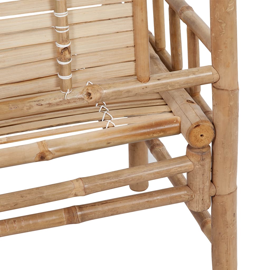 Tuinbank Met Kussen 120 Cm Bamboe 120 x 50 x 7 cm Antraciet