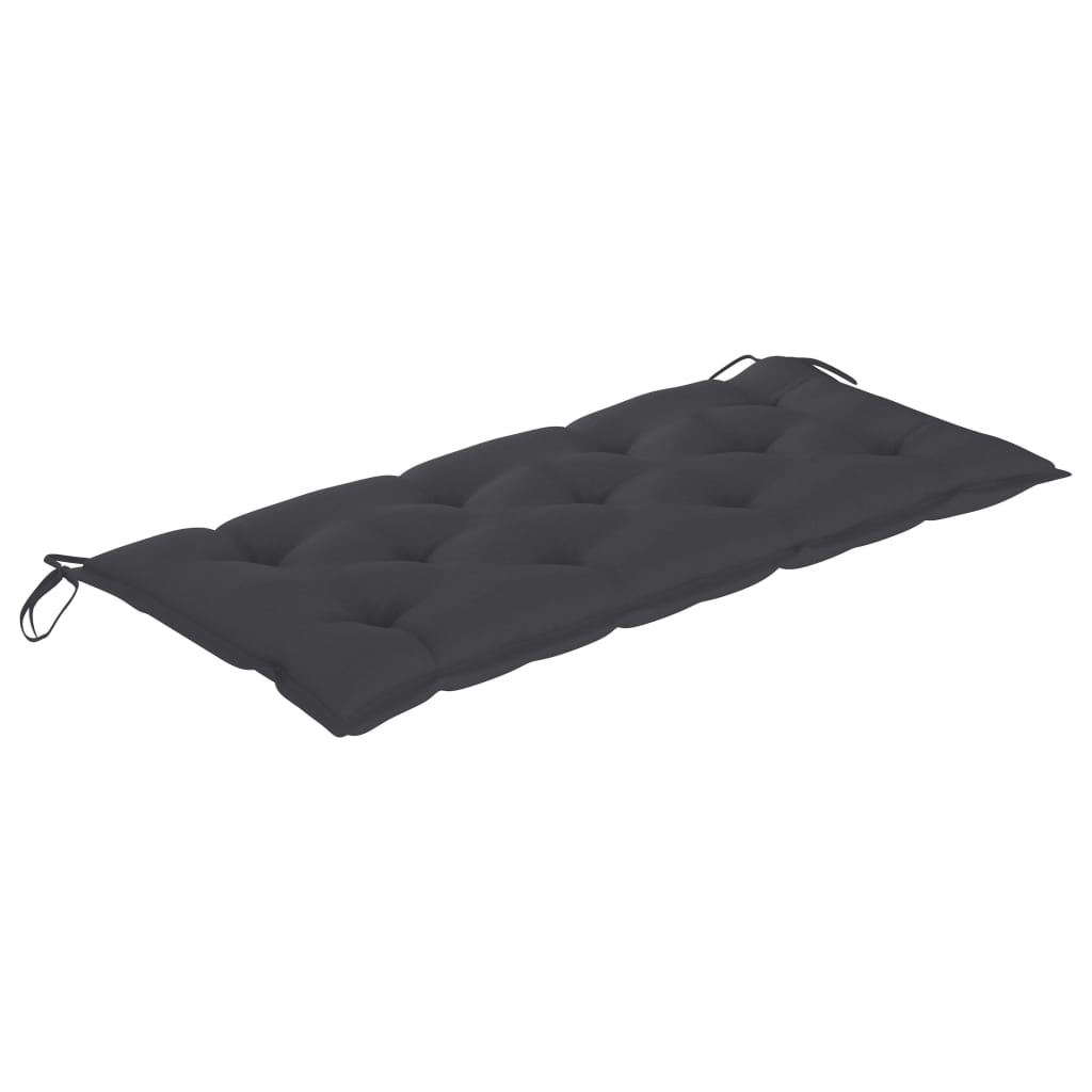 Tuinbank Met Kussen 120 Cm Bamboe 120 x 50 x 7 cm Antraciet