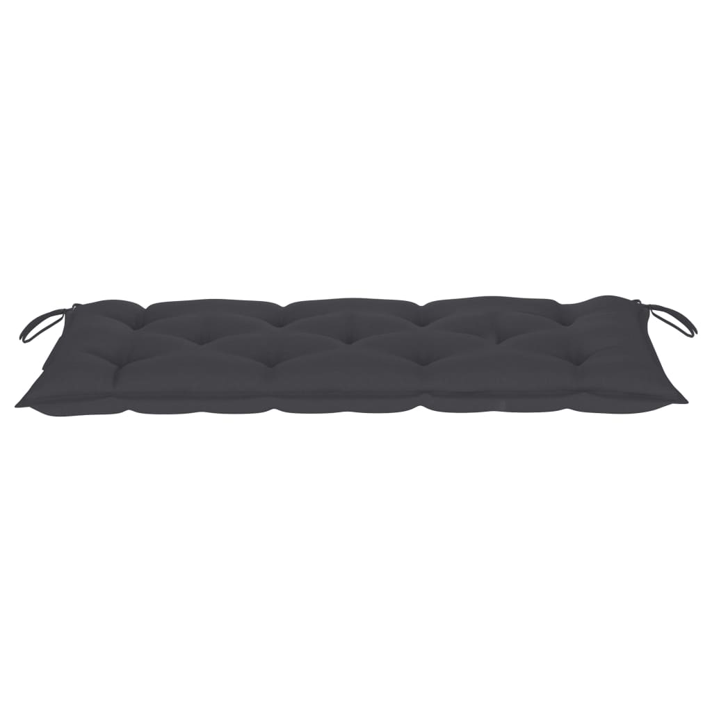 Tuinbank Met Kussen 120 Cm Bamboe 120 x 50 x 7 cm Antraciet
