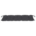 Tuinbank Met Kussen 120 Cm Bamboe 120 x 50 x 7 cm Antraciet