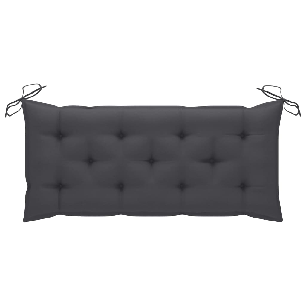 Tuinbank Met Kussen 120 Cm Bamboe 120 x 50 x 7 cm Antraciet