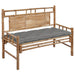 Tuinbank Met Kussen 120 Cm Bamboe 120 x 50 x 7 cm Grijs