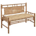 Tuinbank Met Kussen 120 Cm Bamboe 120 x 50 x 7 cm Beige
