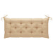Tuinbank Met Kussen 120 Cm Bamboe 120 x 50 x 7 cm Beige