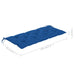 Tuinbank Met Kussen 120 Cm Bamboe 120 x 50 x 7 cm Blauw