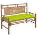 Tuinbank Met Kussen 120 Cm Bamboe 120 x 50 x 7 cm Heldergroen