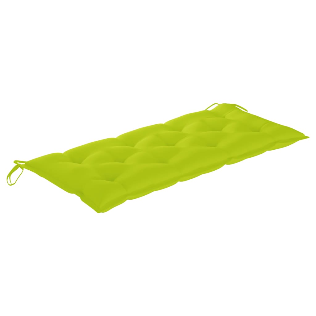 Tuinbank Met Kussen 120 Cm Bamboe 120 x 50 x 7 cm Heldergroen