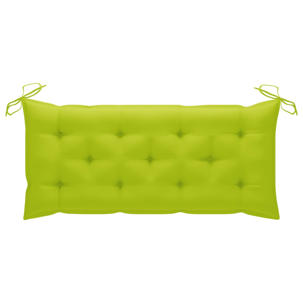 Tuinbank Met Kussen 120 Cm Bamboe 120 x 50 x 7 cm Heldergroen