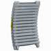 Ligbed met kussen massief acaciahout grijs