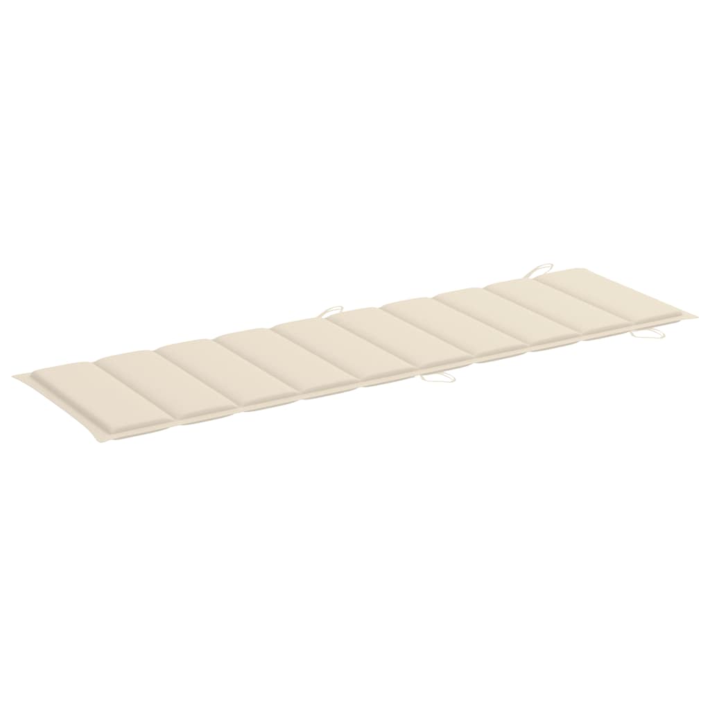 Ligbed met kussen massief acaciahout grijs