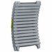 Ligbed met kussen massief acaciahout grijs