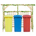 Pergola voor 3 containers geïmpregneerd grenenhout