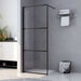 Inloopdouchewand transparant 80x195 cm ESG-glas zwart