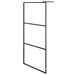 Inloopdouchewand transparant 100x195 cm ESG-glas zwart