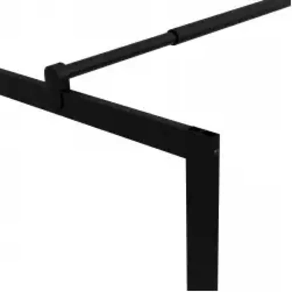 Inloopdouchewand 90x195 cm gehard glas zwart