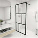 Inloopdouchewand 90x195 cm gehard glas zwart