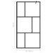 Inloopdouchewand 100x195 cm gehard glas zwart