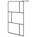 Inloopdouchewand 115x195 cm gehard glas zwart